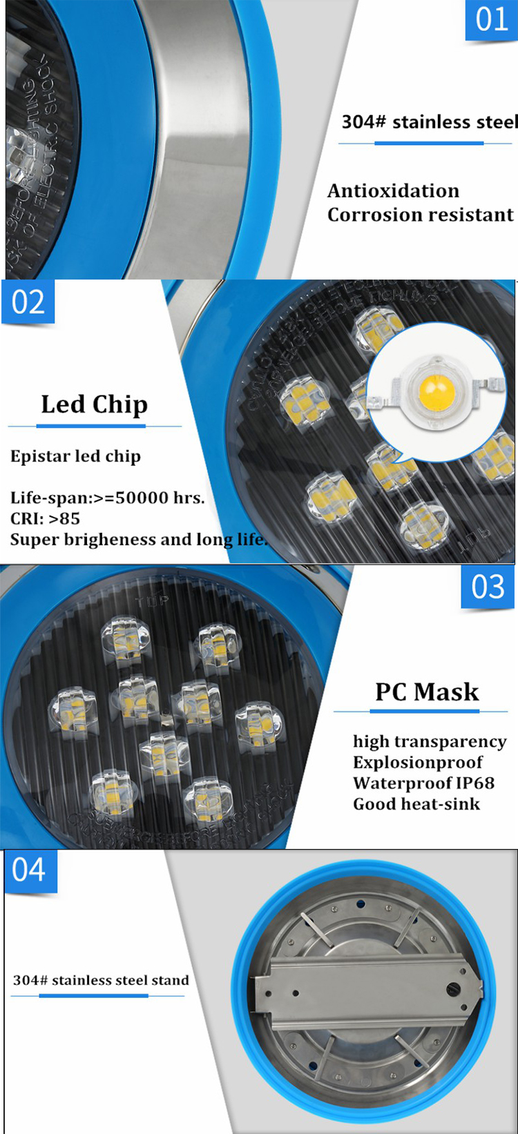 12V Underwater Light IP68 pool light