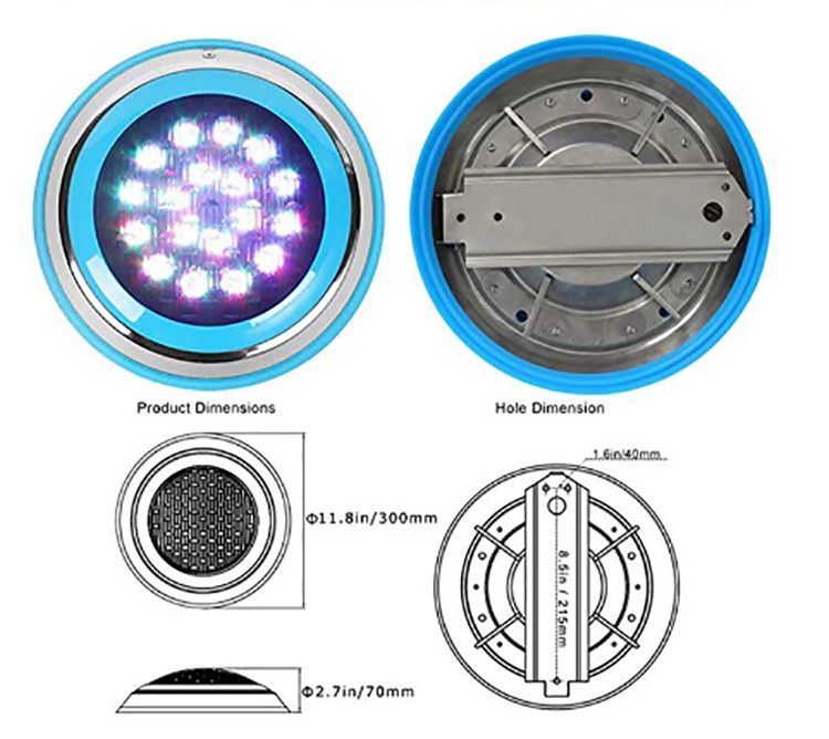 12V Underwater Light IP68 pool light