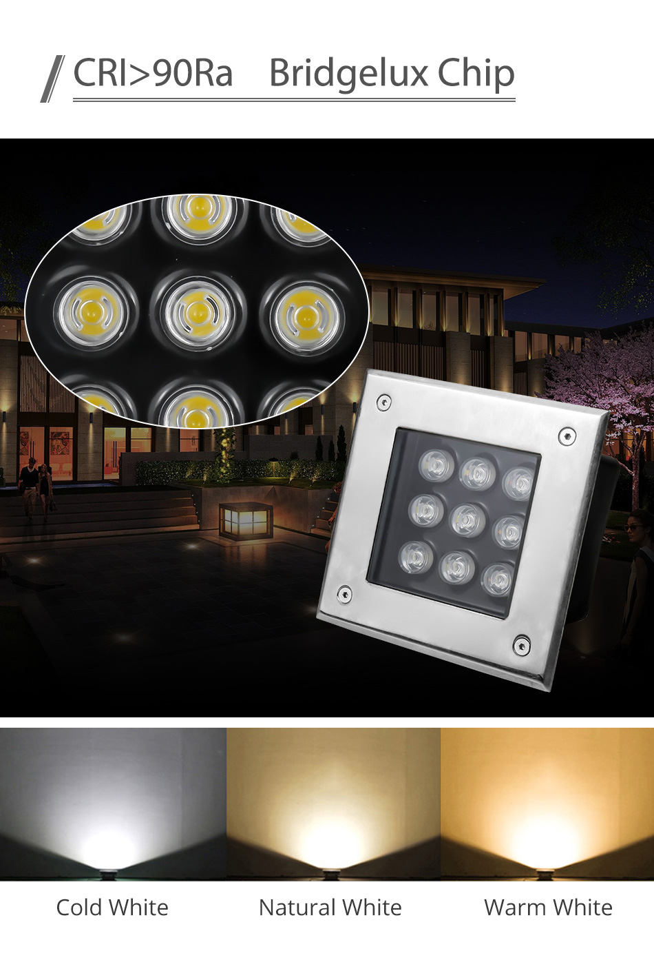 LED Garden spot Uplight light square