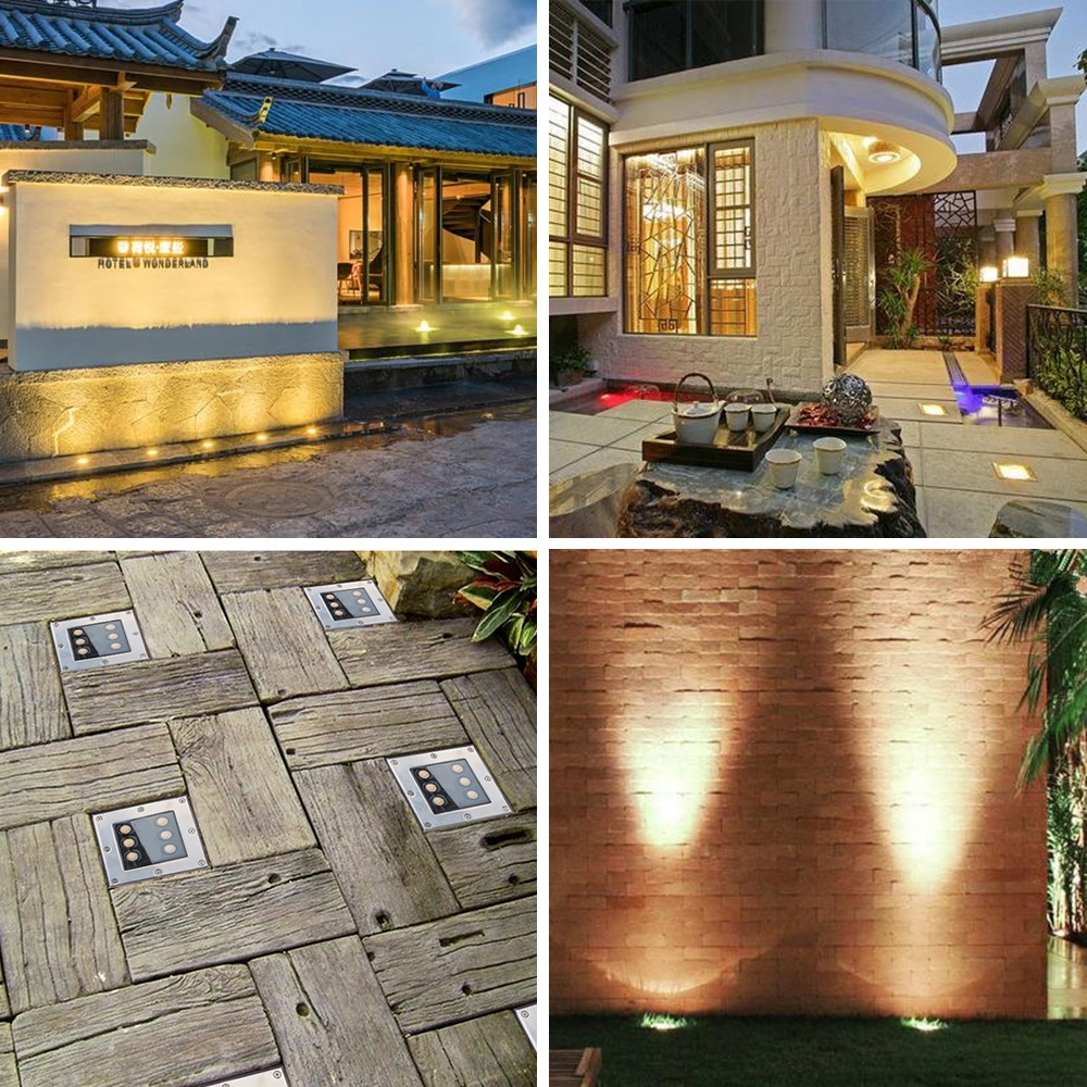 application of square led inground light